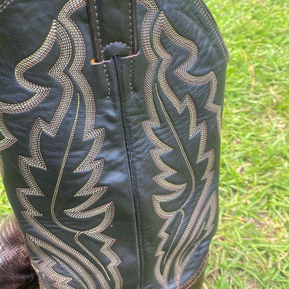 Justin Lizard Leather Boots - Picture 3 of 11